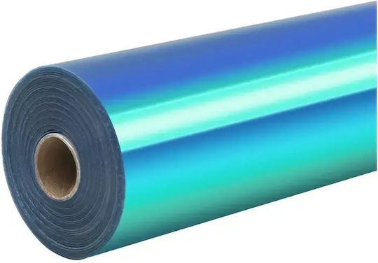 Self-adhesive Film Htvront Holographic 30.5cm X 90cm Aqua Blue 6976230001220