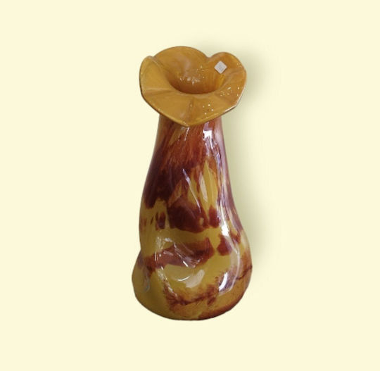 Murano Βάζο Καφέ 15xΥ30cm