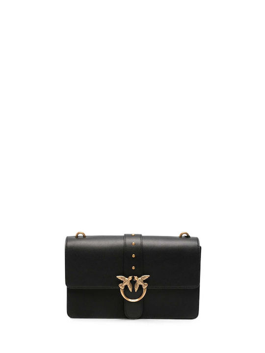 Love One Classic Leather Women's Shoulder Bag Black