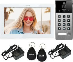 Smart Video Intercom Mentor Svk4103w 4 Wires Wifi Pin Card Tuya App 10 Inch Ips Dvr Ahd 2mp Ik07 White