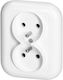 Abex White Fan Double Socket Grounding Pt-6f