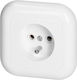 Abex Fan White Single Socket Grounding Pt-16f