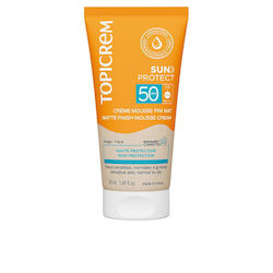 Topicrem Sun Protect Sunscreen Mousse For Face & Body SPF50+ 50ml Topicrem Sun Protect Sunscreen Mousse For Face & Body SPF50+ 50ml