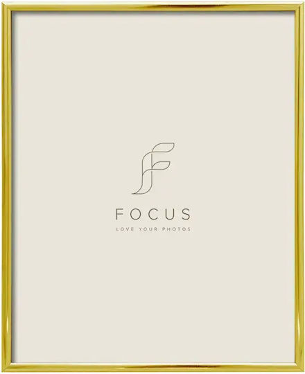 Focus Wandmontage Kunststoff mit Gold Fotorahmen