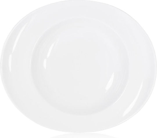 Duka Farfurie Adâncă Ovală Din Porțelan Albă 22cm