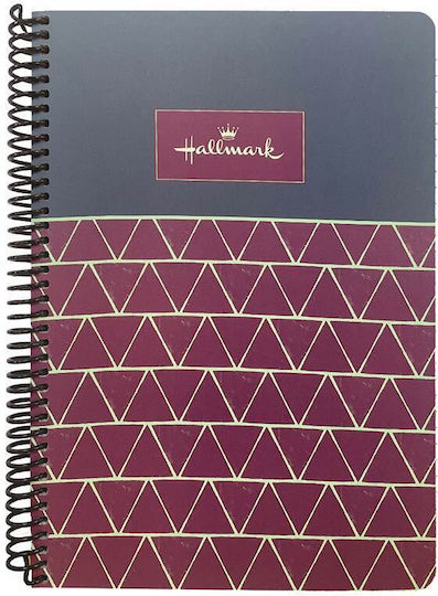 Hallmark Spiral Ruled Notebook B5 105 Paper Sheets 3 Subjects Multicolour