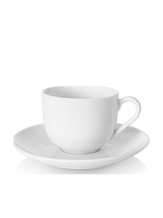 Duka Duka Espresso Tasse aus Porzellan Weiß 130ml