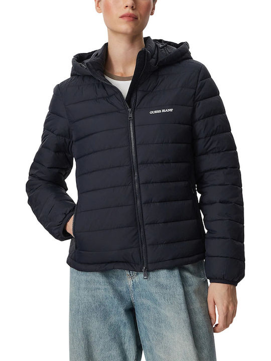 Guess Γυναικείο Μπουφάν για Χειμώνα Navy