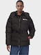 Μακρύ Γυναικείο Puffer Μπουφάν για Χειμώνα Black