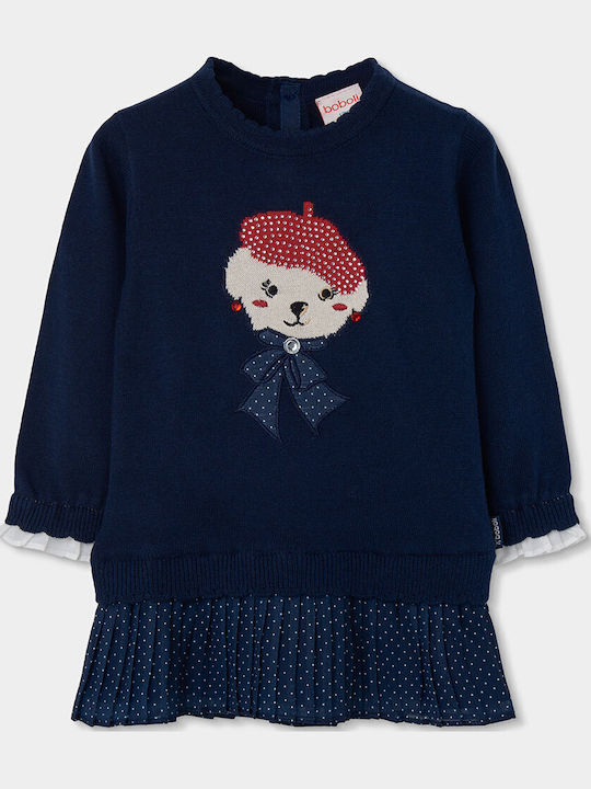 Kinderkleid Gestrickt Marineblau
