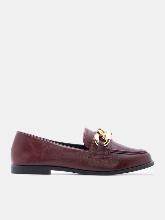 Luigi Women's Moccasins In Burgundy Colour