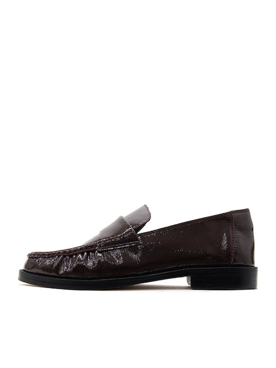 Clarks Λουστρίνι Γυναικεία Loafers σε Μπορντό Χρώμα