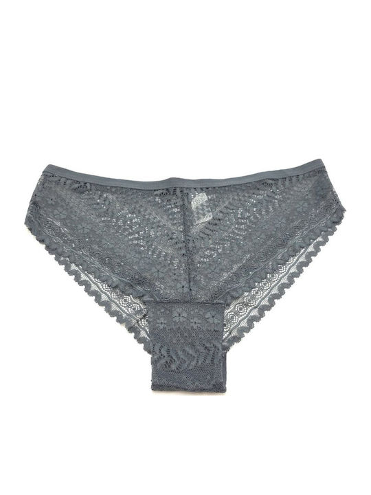 Ouno Damen-Slip Mit Spitze Dunkles Petrol
