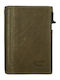 Leather Men's Card Wallet with RFID Khaki