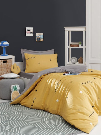 Eponj Home Комплект Детска Завивка Единична с Калъфка Жълта 150x220см