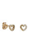 Kinderohrringe Nieten Herz aus Gold 14K