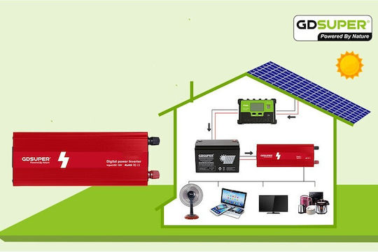 GD-1200W-1 Wechselrichter Leistung 1200W mit Nenn-Eingangsspannung 12V (Einphasig)