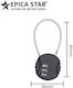 Epica Star Combination Padlock With Wire Rope