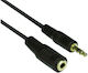 VCom Cablu Audio Jack 3.5mm Male - 3.5mm Feminin Negru CV202-10