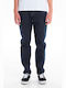 Ανδρικό Παντελόνι Τζιν Ελαστικό Regular Tapered Fit Dark Blue
