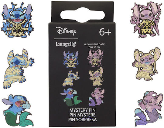 Loungefly Disney Stitch Stitch & Ange Mystery Blind Box Abzeichen Verschiedene 12 Stück