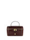 Klassische Leder Damenhandtasche Braun