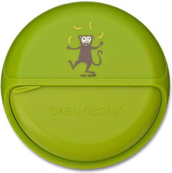 Carl Oscar Feeding Set from Plastic Green 3 pcs