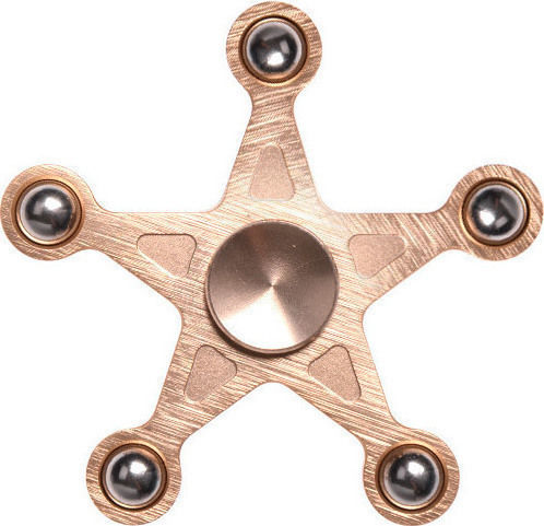 Pentagonal Star Aluminum Five Leave 4 Minutes Fidget Spinner Ασημί