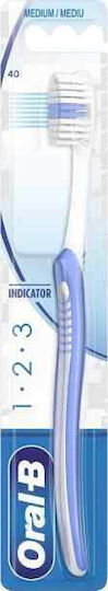 Oral-B 123 Indicator Dual Clean 40 Οδοντόβουρτσα Medium Μέτρια