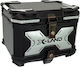 X-Land Motorcycle Top Case Aluminum 55lt Black