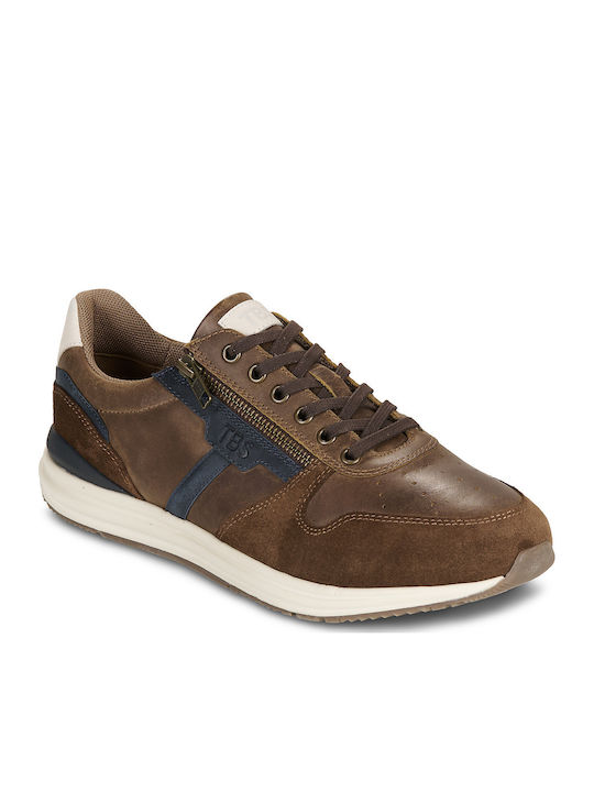 TBS Men's Brown Sneakers