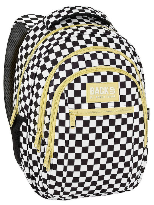 BackUP Schulranzen Rucksack Kindergarten mit Flaschenhalter Gelbe 30 x 20 x 42cm