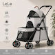 Carrier Stroller for Dog Cat Transport up to 25kg Grey