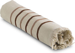 Rebeka Home Плажна Кърпа Памучна Бежова 70x150см