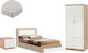 HomeMarkt Studentenmöbel-Set Schlafzimmer 4 Stück HM11212