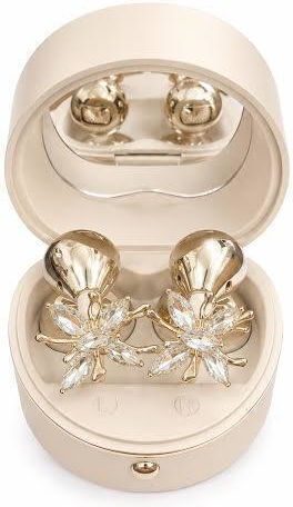 Spv L Căști Wireless Decorative Cu Clips Din Cristal Aurii Wireless Earbuds Decorative Crystal Clips In Gold