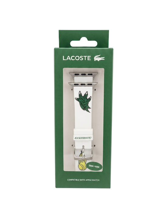 Lacoste Λουράκι Σιλικόνης Λευκό (Amazfit Balance)