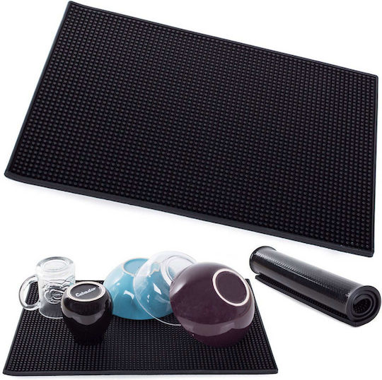 Verk Group Scurgător de chiuvetă din siliconă negru 45x30cm Verk Group Scurgător de chiuvetă din siliconă negru 45x30cm