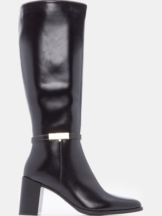 Damenstiefel mit Mittelhohem Absatz und Braun mit Pelz