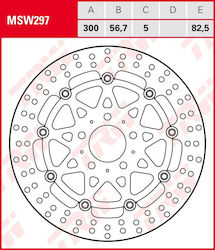 TRW Motorrad Bremsscheibe Vorderseite