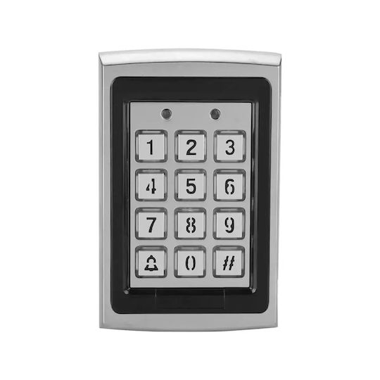 Tastatură de control acces Standalone Mentor Acs027 2in1 Pin + Card Rfid 5-15 cm 0-99 s Iluminată Metalică