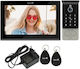 Smart Video Interfon Mentor Svk4102b 4 Fire Wi-Fi Card Pin Tuya App 10 Inch Ips Dvr Fhd 2mp Ip66 Negru