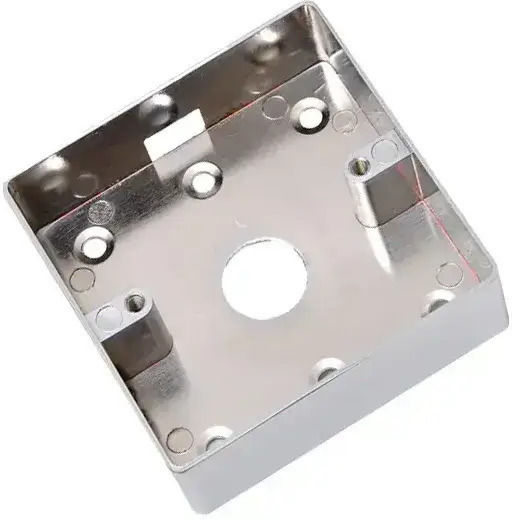 Carcasă pentru buton de ieșire pentru control acces Mentor Acs048 montaj aparent zinc finisaj cromat 86x86x35mm