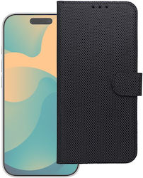 Fabric Книга Черен За Motorola G67 / G77 Fabric Книга Черен За Motorola G67 / G77