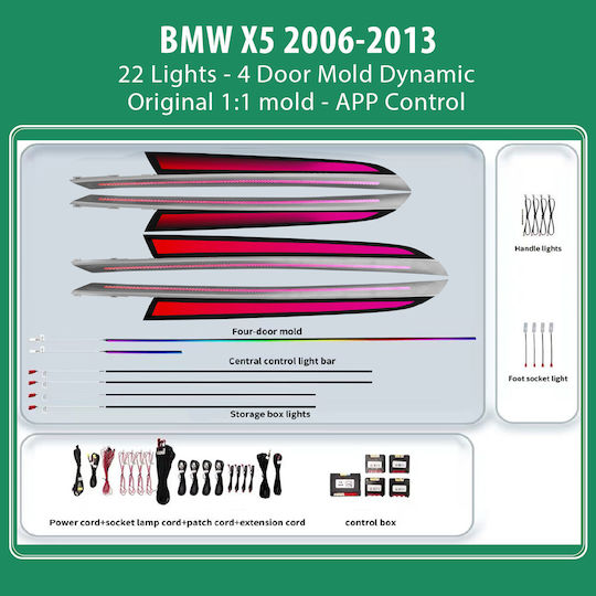 Diq Ambient Bmw X5 Bm16d Digital Iq Ambient Light Bmw X5 E70 Mod 2006-2013 22 Lights Dynamic