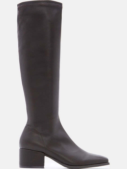 Damenstiefel mit Mittelhohem Absatz Braun