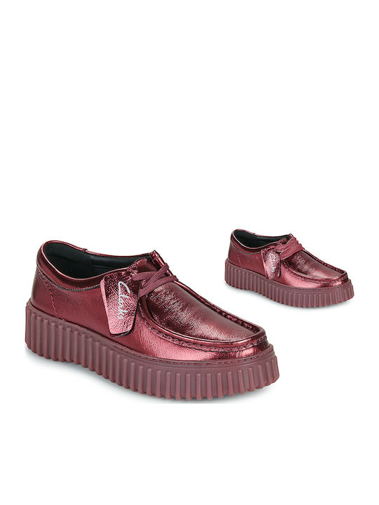 Clarks Torhill Bee Дамски Оксфорди в Бордо Цвят