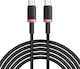Baseus Dura Cable USB-C male - USB-C 240W Μαύρο 1m P10377803U03-01
