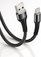 Nordic Braided Cable USB-C male - USB-A 40W Μαύρο 2m