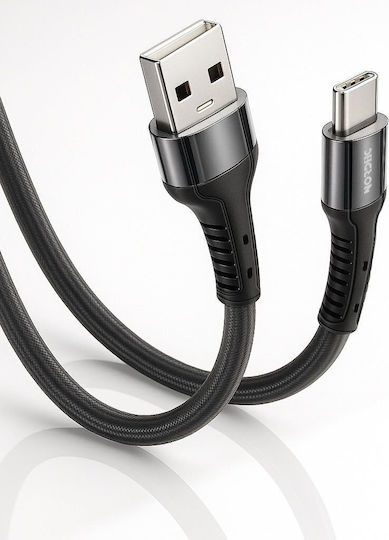 Nordic Braided Cable USB-C male - USB-A 40W Μαύρο 2m